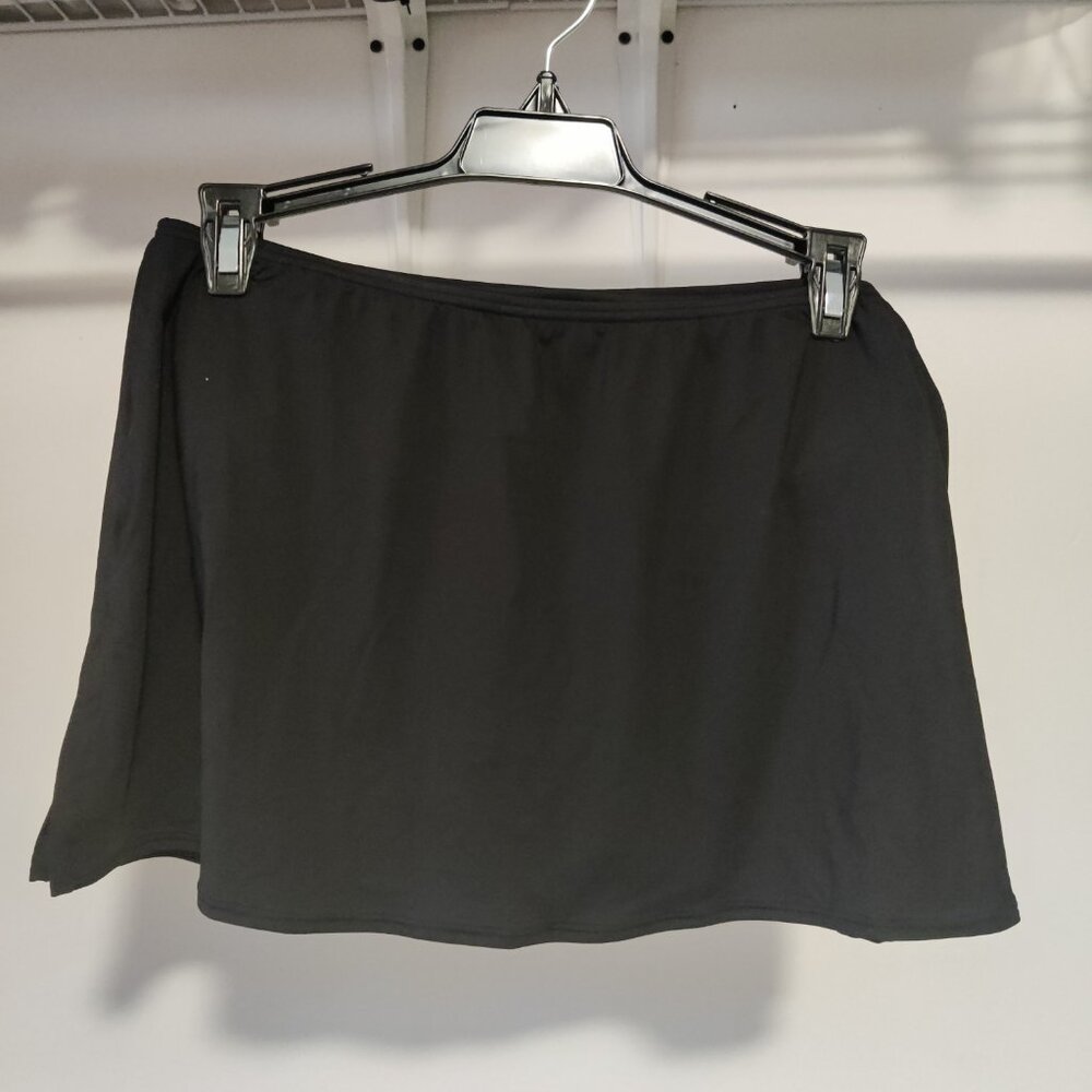DEFECT Coco Reef Women's Side Slit Swim Skirt Bottoms Black Size M $60 10HL201
